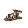 Bohemian Ankle Strappy Summer  Sandalias De Mujer Mixeds Color Flat Roman Shoes Comfort Holiday Flip Flops Sandales Femme Slides