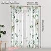 2pcs   Plane Printing Curtain Popular Wildflower Polyester (without Rod) Festive Perfect for Bedroom and Various Room Types