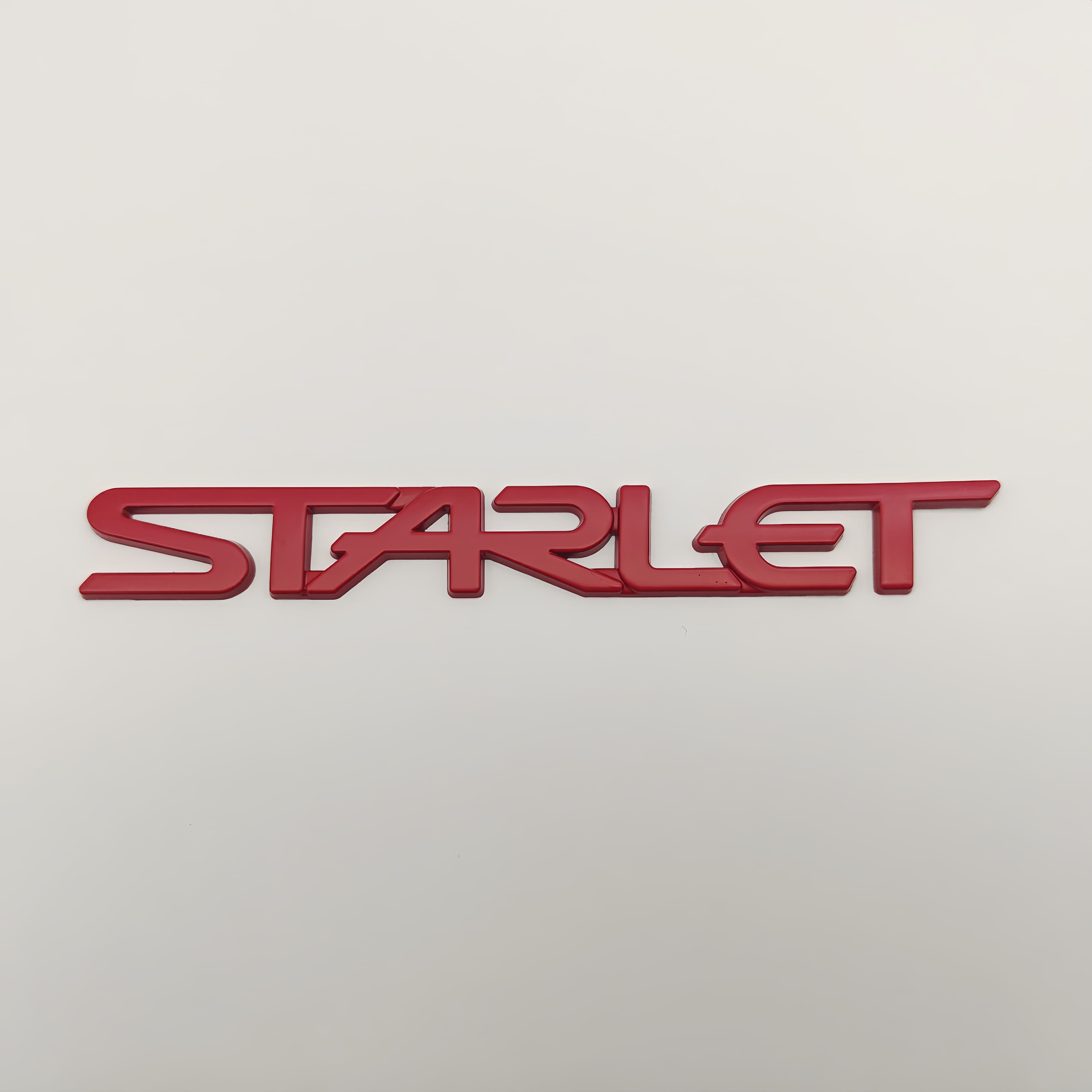 

1pc 3D Metal STARLET Badge Sticker Rear Fender Badge Sticker for Corolla Camry Highlander Accessories червоний