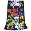 CATNAP DOGDAY Cartoon Smiling Critters Blankets Coral Fleece Plush Print Lightweight Throw Blankets for Bedding Plush Thin Quilt