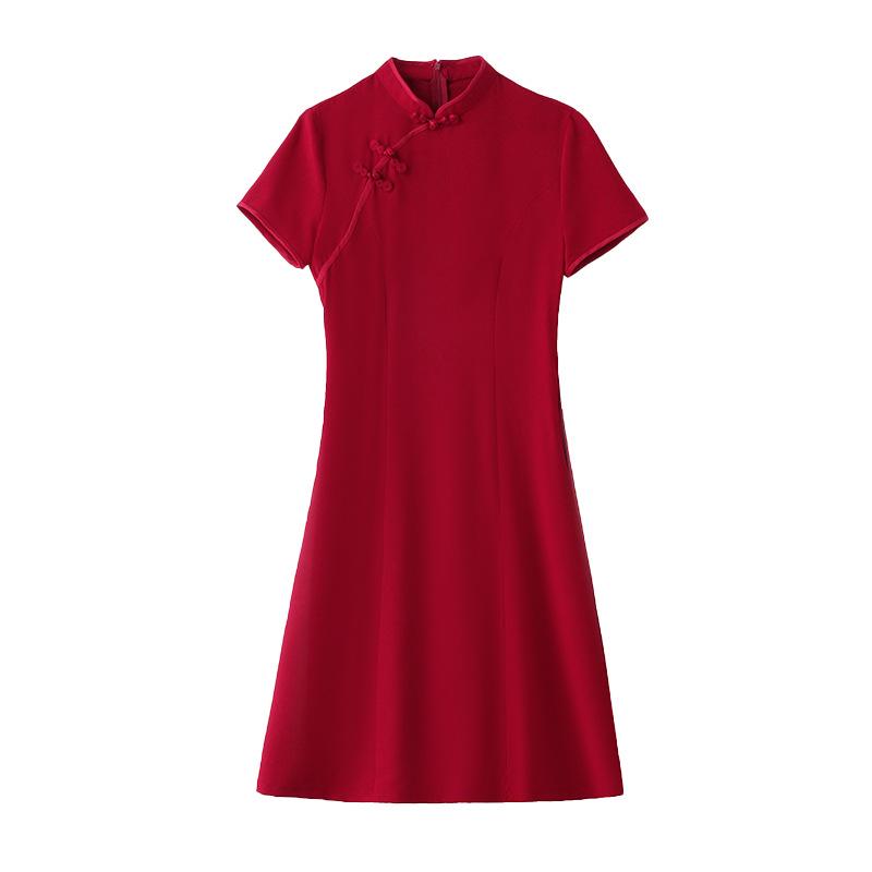 Chinese Retro Cheongsam: 2025 Slim Fit Summer Dress for Women, LX281