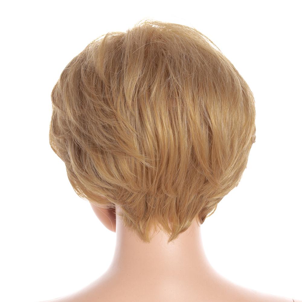 Ladies Layered Wig With Bangs Short Blonde Wigs for Women Synthetic Hair Daily Cosplay Party Wig Heat Resistant Fibre Wig