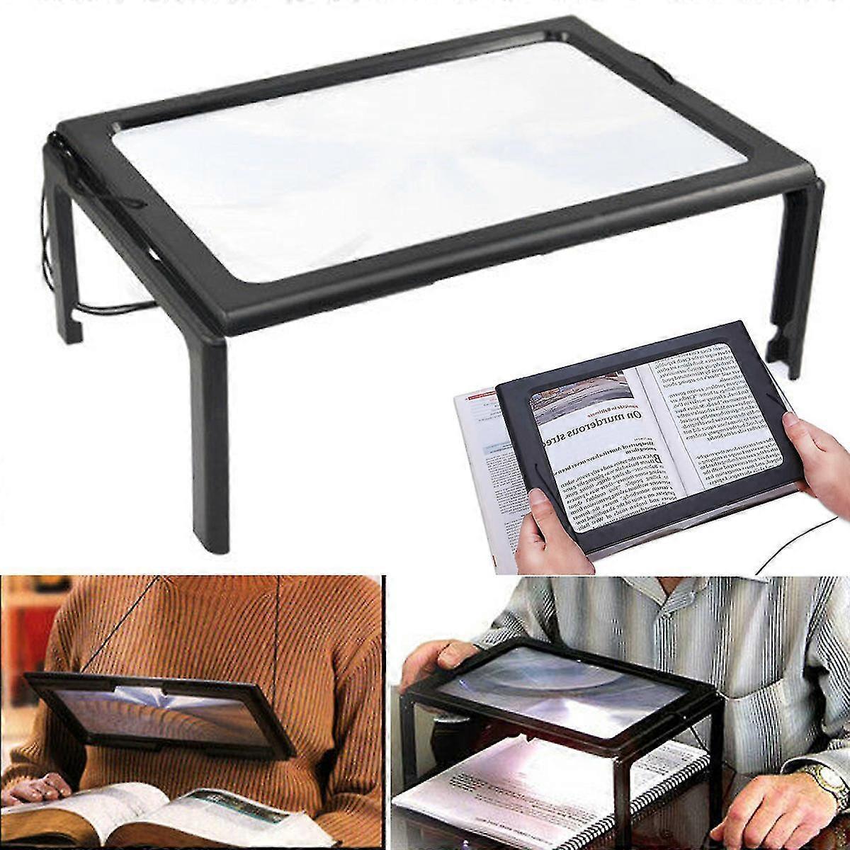 USB-Lupe mit großem Vergrößerungsglas, freihändige Lesehilfe mit LED-Licht