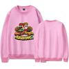 Men's Burgerpommes ICrimax Print Hoodies Round Neck Hooded Sweatshirts Man Pullover Male Top Streetwear Outdoor Tracksuit