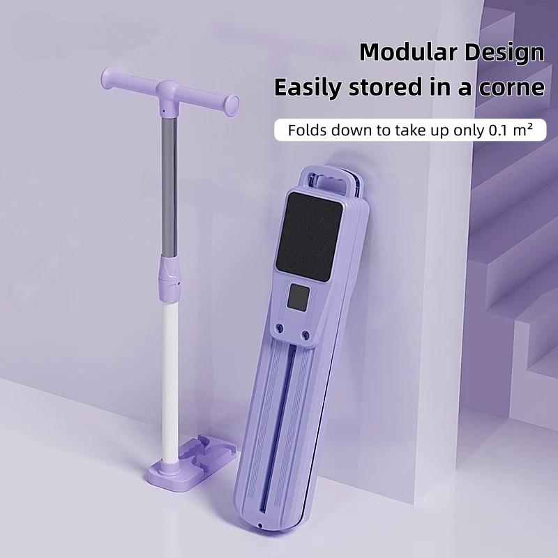Multifunctional Ski Trainer, Home Abdominal Glutes Workout Machine, Removable Handrail Sliding Plate for Full Body Exercise