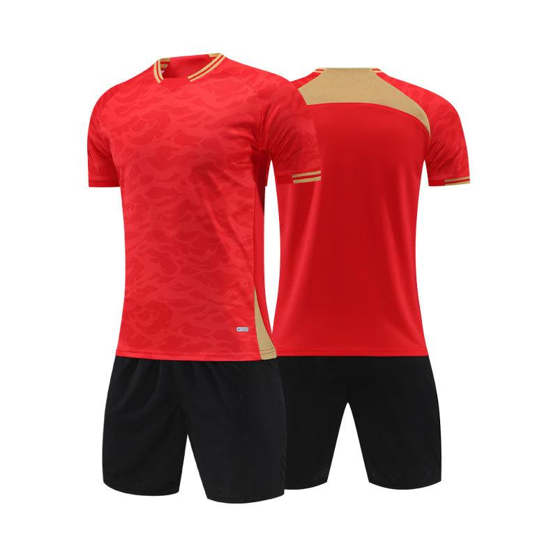 Short-sleeved Football Jersey Adult Children's Game Training Jersey Quick-drying Breathable Printed Football Jersey