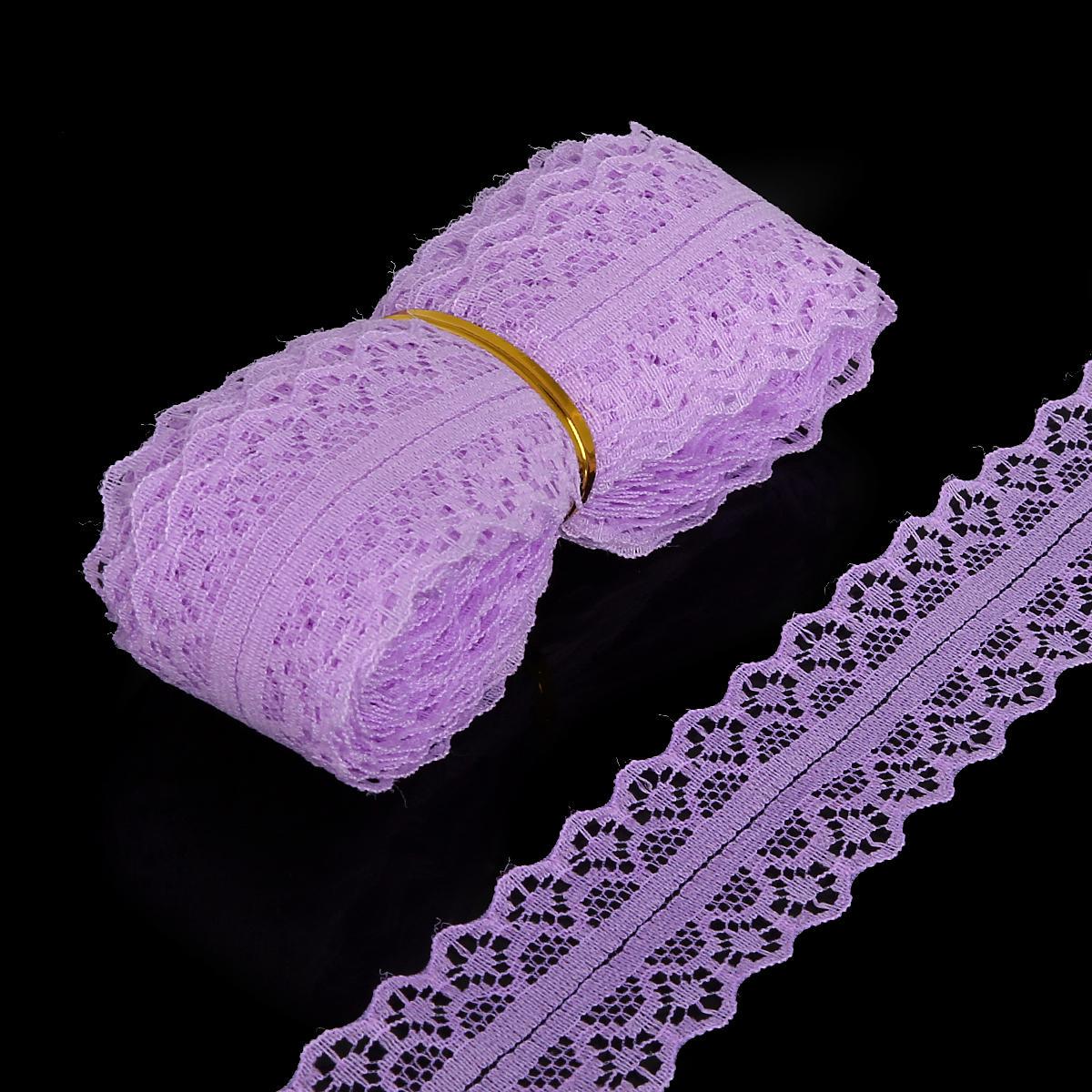 1 шт. 100 см кружевная отделочная ткань DIY вышитая кружевная отделка для швейных аксессуаров украшение фиолетовый
