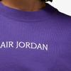 Jordan Solid Color Crew Neck Sweatshirt with Logo Print Women Tops Dark-Purple DV6470-514