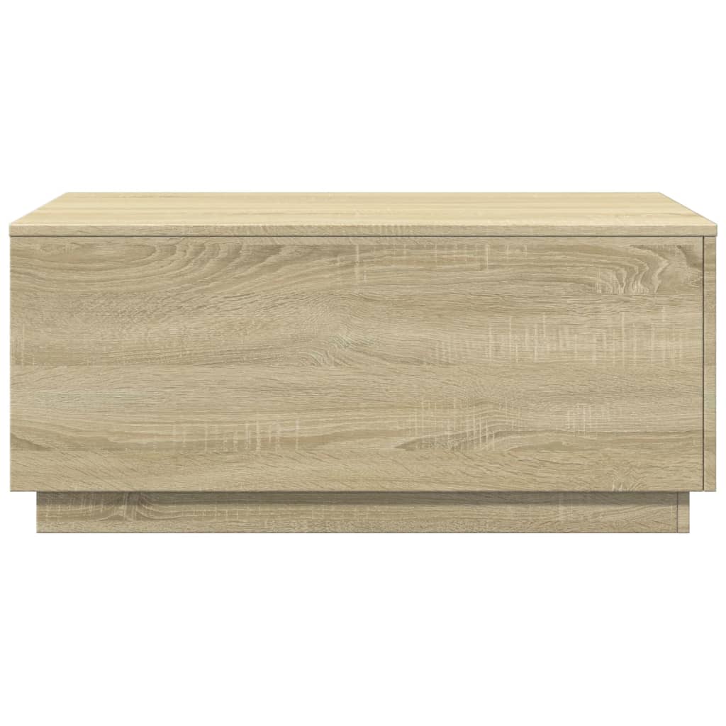  Coffee Table with LED Lighting, Sonoma Oak, 90x50x40 Cm