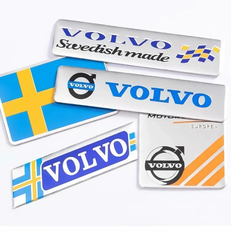 Car Aluminum Body Side Trunk Logo Sticker Badge Decoration Accessories Volvo Rdesign Polestar AWD S60 XC60 XC40 XC90 V60 V90 S80 PH4