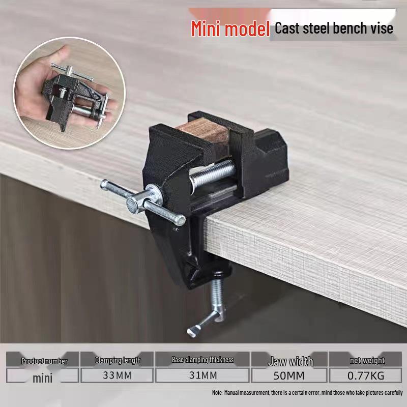 

Multi-Function Mini Bench Vise – Woodworking Clamp for Home Use