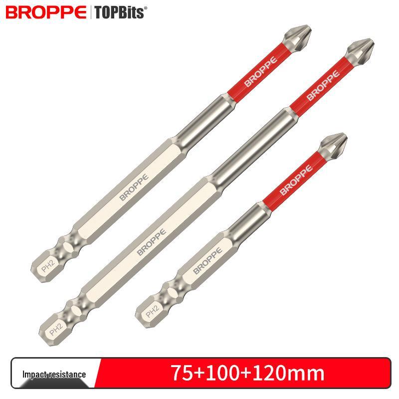 Impact-Resistant Magnetic Phillips Screwdriver Bit Set - High Torque, Non-Slip S2 for Electric Drills.