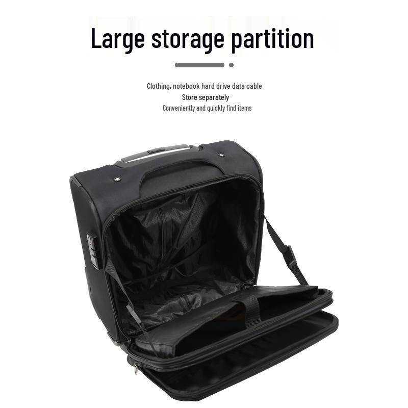 18" Carry-On Suitcase with Universal Wheels, Business Password Case, Lightweight 16", 14", 20" Travel Suitcase, Compatible with Spring Airlines