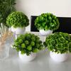 Mini Fake Potted Flowers Bonsai Table Decor Artificial Flower Plants Bonsai Pot False Plants Potted Ornament  Home Garden Decor