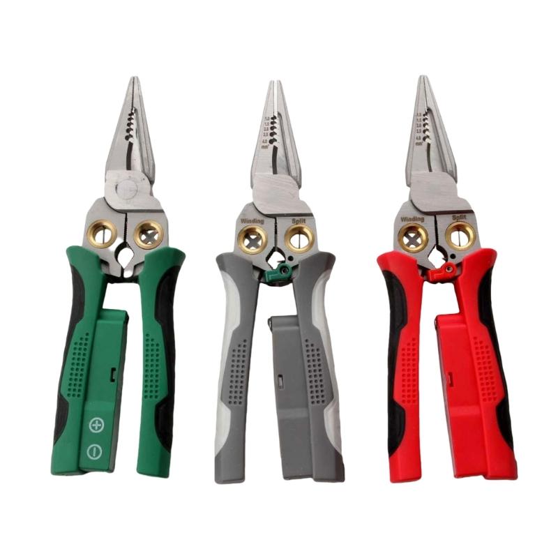 Professional Stainless Wire Stripping Tool With Ergonomic Grip 8 Functions For Electrical Work Industrial Applications