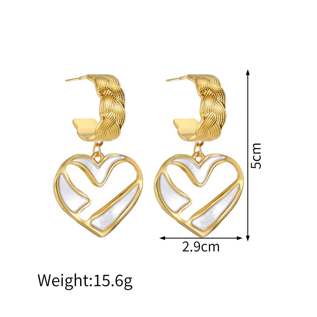 Atoztide Nouvelle Boucle d'Oreille Cœur Imprimé Léopard Vintage pour Femmes Acier Inoxydable Boucles d'Oreilles Statement Pierre Brillante Cadeau de Bijoux de Noël