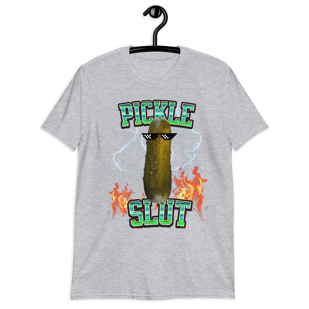 Funny T-shirt with the Graphics of Cucumbers, Vintage T-shirt with Canned Cucumbers, Summer Loose and Breathable Men's and Wo