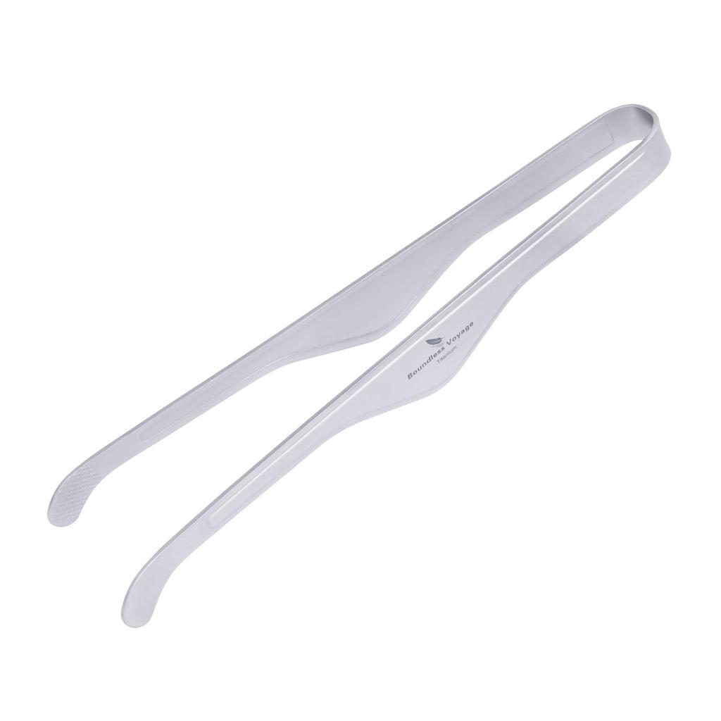Boundless Voyage Titanium Tongs for Yakiniku and Secure Perfect for and with Storage Bag Barbecue, 17cm, Lightweight, Rust-Proof, Grip,
