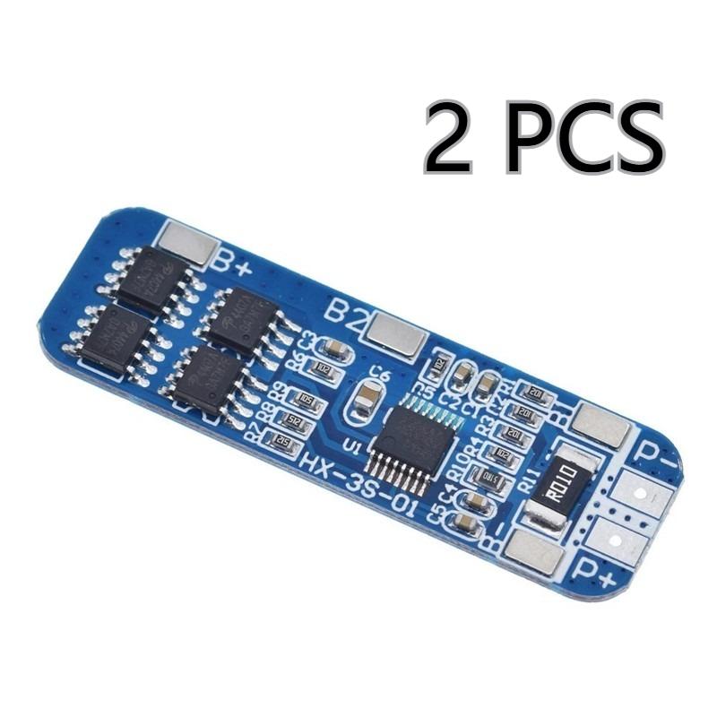 3S 10A BMS Protection Board 11.1V 12.6V Li-ion Lithium Battery Charger Module 12V 18650 Battery Circuit Board with Overcharge Overdischarge Protection