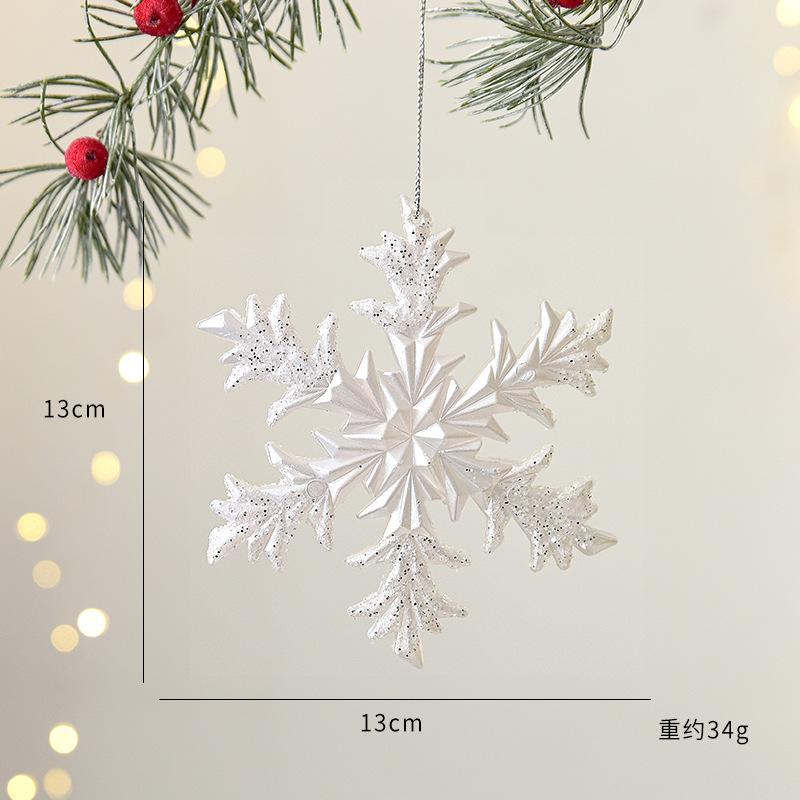 1Pcs Christmas Pendants Decoration Glitter Xmas Tree Snowflake Elk Candy Hanging Ornaments For Home New Year 2023 Navidad Gifts