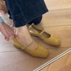 2026 Spring/Autumn Fashion Buckle Single Women's Solid Color Model Square Toe Beautiful Casual and Comfortable Loafers Zapatos