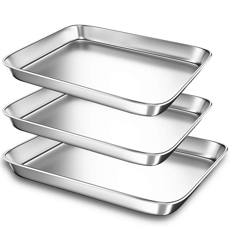Buy Baking Sheet Pans for Toaster Oven, Small Stainless Steel Cookie