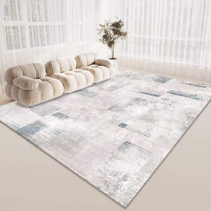 Wind Living Room Coffee Table Carpet, Room Bedroom Crystal Velvet Floor Mat, Home Dirt-Resistant Large Area Full Floor Mat