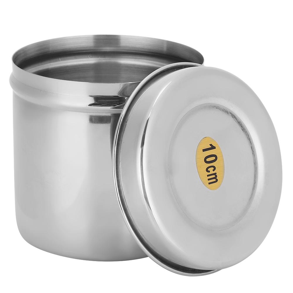 Stal Nierdzewna Pojemnik Słoik na Waciki Bawełniane Organizer do Przechowywania Kanister z Pokrywką do Domu Szpitala