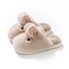 Jade Rabbit Cotton Slippers Female Winter Cute Cartoon Stroking Cats Sense Home Couple Parent-child Men Cotton Slippers Home