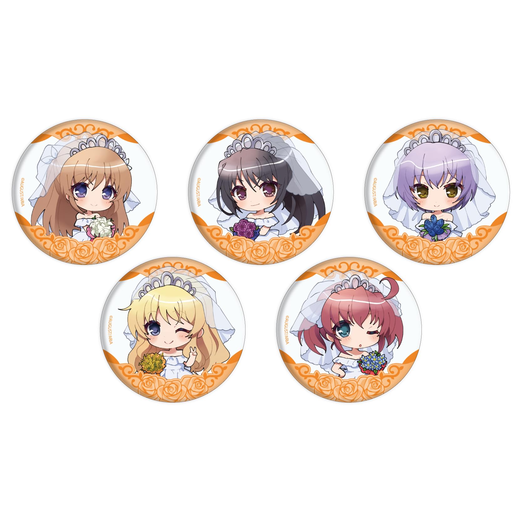

The Great Library of a Good Shepherd 01 Wedding Dress ver. [Mini Character Illustration] Can Badge 6-Piece Box