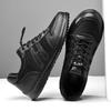 Populära Män Casual Multifunktionsskor Mode Casual Läderskor Andningsbara Sportskor Halkfria Herrsneakers