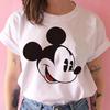 Disney Funny Mickey Tshirt Minnie Mouse Cartoon T-shirt Printing Women Tshirt Female Clothes Kawaii Summer Girls Clothing