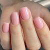 24Pcs Square Press on Nail Glossy Design French Fake Nail Acrylic False Nail,Artificial Nail Glues on Nail for Womens