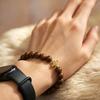 Exquisite Carved Agarwood Chinese Knot Cultural Bead Bracelet for Women