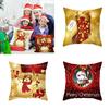 Festive Christmas Cushion Cover Featuring Adorable Santa Snowman Designs For Holiday Cheer