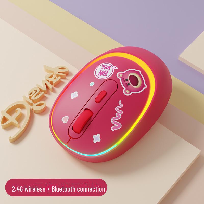 

Беспроводная Bluetooth-мышь Disney: Перезаряжаемый и совместимый с устройствами Huawei, Apple и Xiaomi, идеально подходит в качестве подарка.