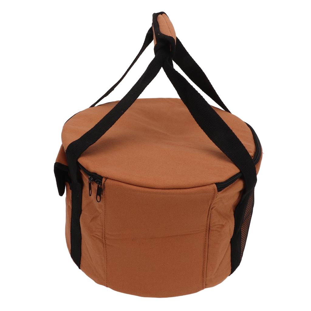 Camping Geschirr Aufbewahrungstasche 13,7L Großes Fassungsvermögen Weiche Auskleidung Wasserdicht Runde Picknick Aufbewahrungstasche für Outdoor BBQ