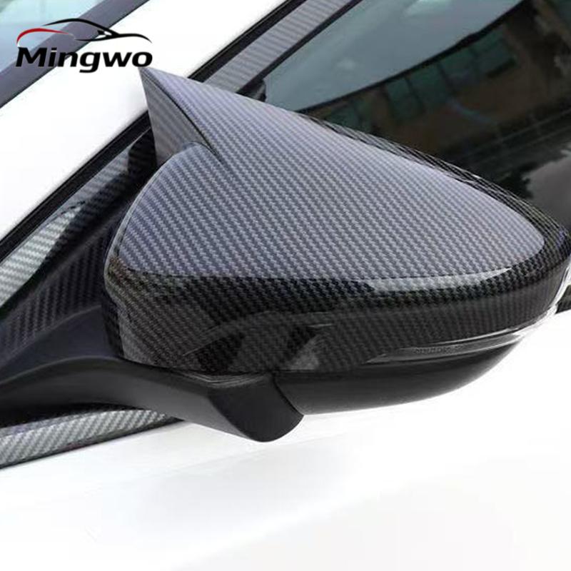 Bull horn rearview mirror protective cover bright black ABS material For Ford Focus MK4      2024