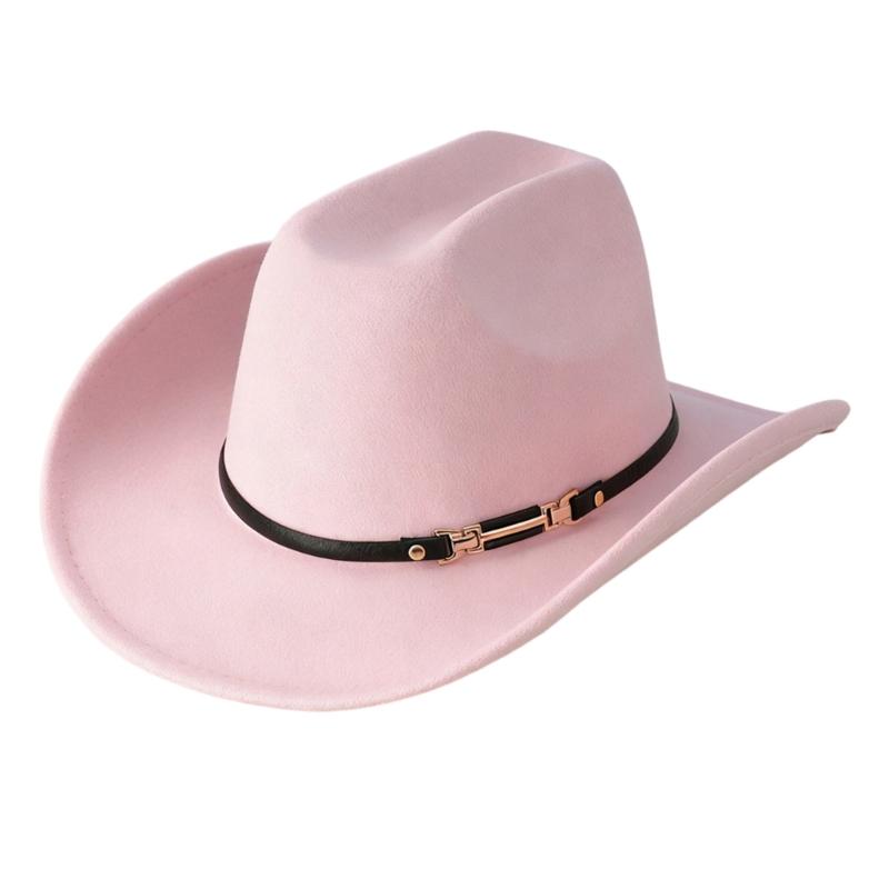 Windproof Cowboy Cap with PU Hat Belt and Wide Brims Design for Enhancing Sun Protections In Outdoor Activity Essential