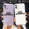 Funny I Love My Girlfriend Couple Phone Case For iPhone 13 12 14 11 Pro XS Max Mini 16 7 8 14 Plus X XR Clear Soft Covers Shells