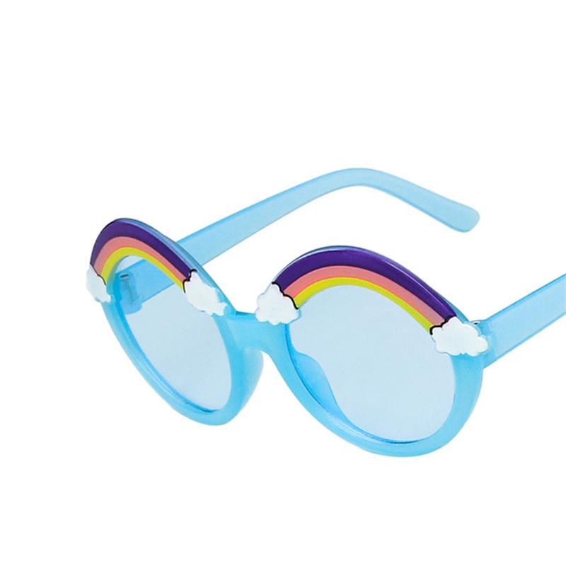 Round Sunglasses Rainbow Shape Glasses Trendy Girls Cartoon Eyeglasses Shades Anti-Glare Boys Cartoon Sunglasses
