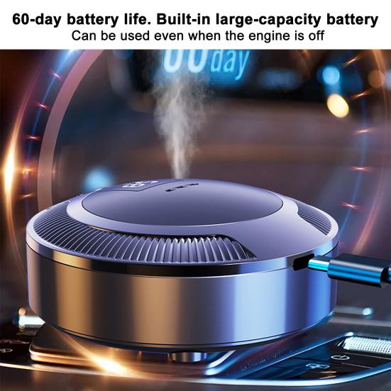 Rauchentferner Auto Luftreiniger mit Digitalanzeige, Negativ-Ionen Ozon Generator für Geruch Auto Beseitiger Beseitigung & , 2000mAh