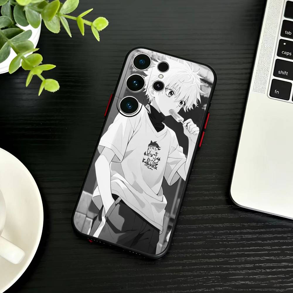 W-Killua Zoldyck H-Hunter X Hunter Phone Case For Samsung S26,S25,S24,S23,S22,S21,S20,Ultra,Plus,FE Black Soft Cover