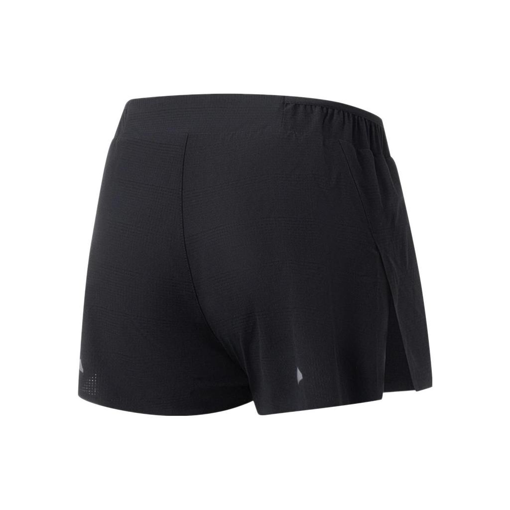 Li Ning Running Series Logo Print Lace-Up Loose Straight Shorts Women Shorts Black AAPT030-4