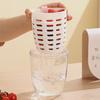 650ML Picnic Salad Box Fruit Cup with Fork Double-Layer Quick-Draining Leak-Proof Compact Sealed Food Storage Containers for Travel Picnic Camping