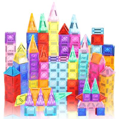 Magnetyczne klocki konstrukcyjne dla dzieci chłopców dziewczynek DIY Montessori zabawki edukacyjne prezent 32/66/96/136 szt.