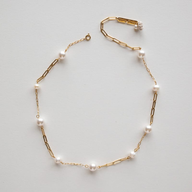 MERRYMOTIVE Pearl and Mix Gold Chain Necklace