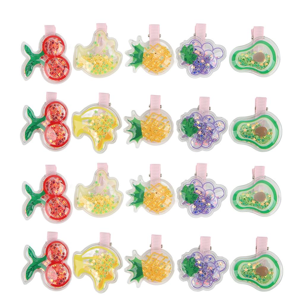 20 Stück Tierhaarnadeln Fruchtmuster Verschiedene Farben Kleine Tierhaardekoration für Hund Katze Kaninchen