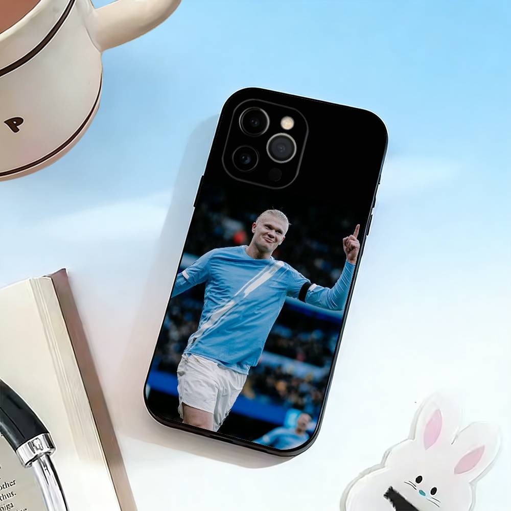E-Erling H-Haaland Phone Case For iPhone 17, 16,15,14,13,12,11 Plus,Pro Max, Others Soft Black Cover
