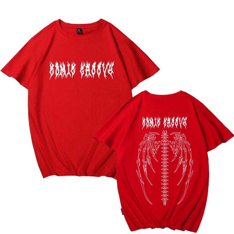 Womens Oversized Loose Fit Cotton T-Shirt With Graphic Print Round Neck Short Sleeve Casual Top